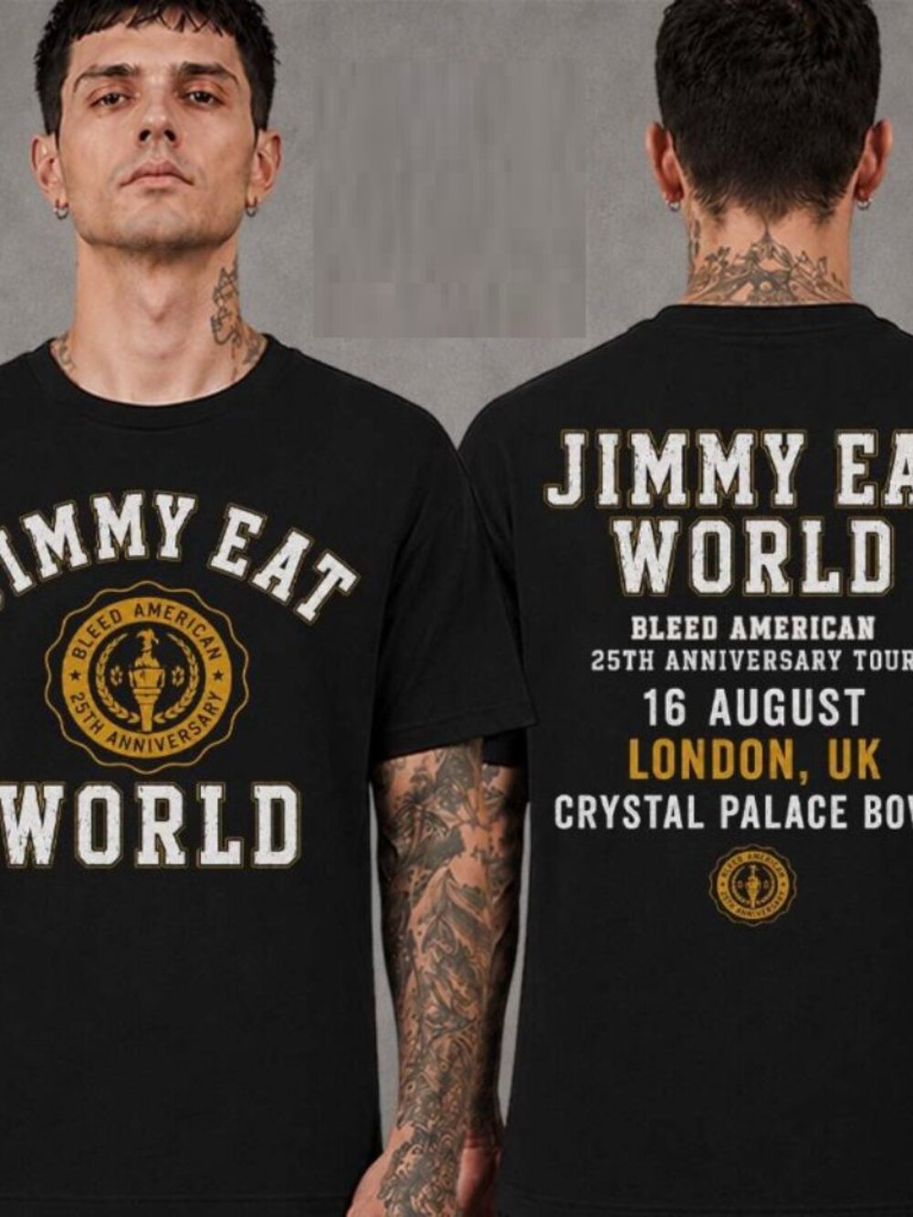 Jimmy Eat World London UK 2026 Exclusive Tour Merch Tee Live At Crystal Tee